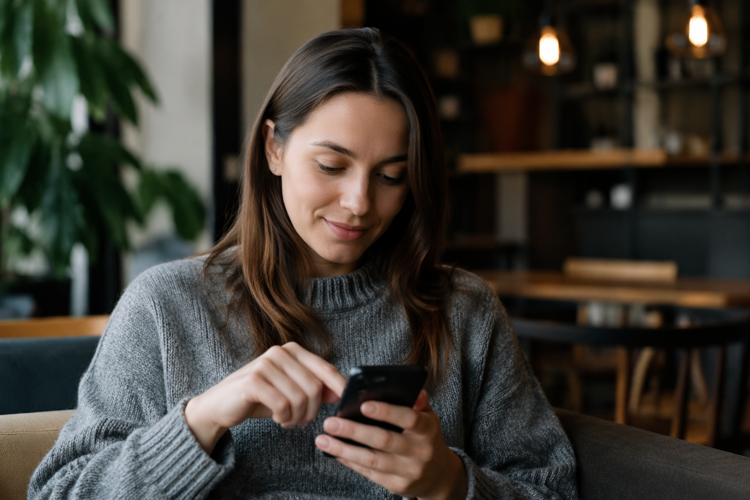 User submitting delivery request on phone